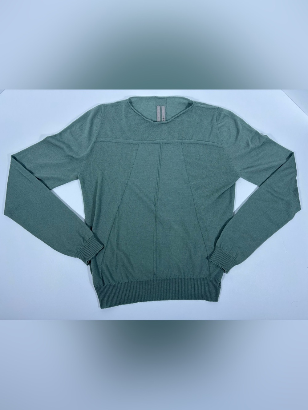Rick Owens Strobe FW22 Aqua Virgin Wool Sweater – Size M - Picture 4 of 10